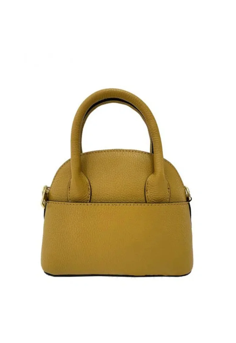 Borseta dama din piele naturala  Marcie, Galben mustar, 20,2 x 16,5 x 8,5 cm