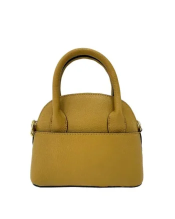 Borseta dama din piele naturala  Marcie, Galben mustar, 20,2 x 16,5 x 8,5 cm