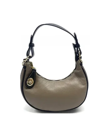 Geanta dama din piele naturala  Delia, Maro taupe, 25 x 15 x 7 cm