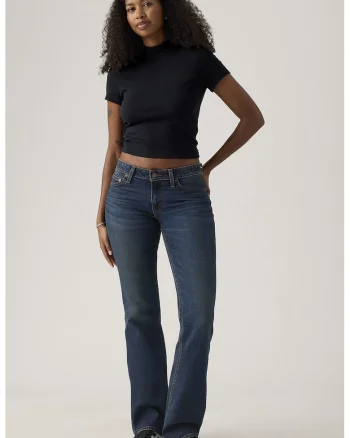 Blugi cu croiala bootcut Superlow, Albastru prafuit