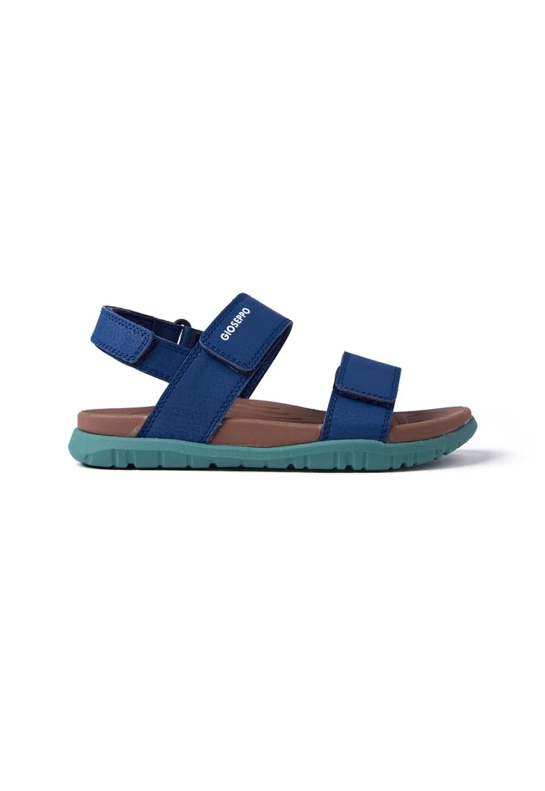 Sandale din piele ecologica cu inchidere velcro Dadaab, Bleumarin