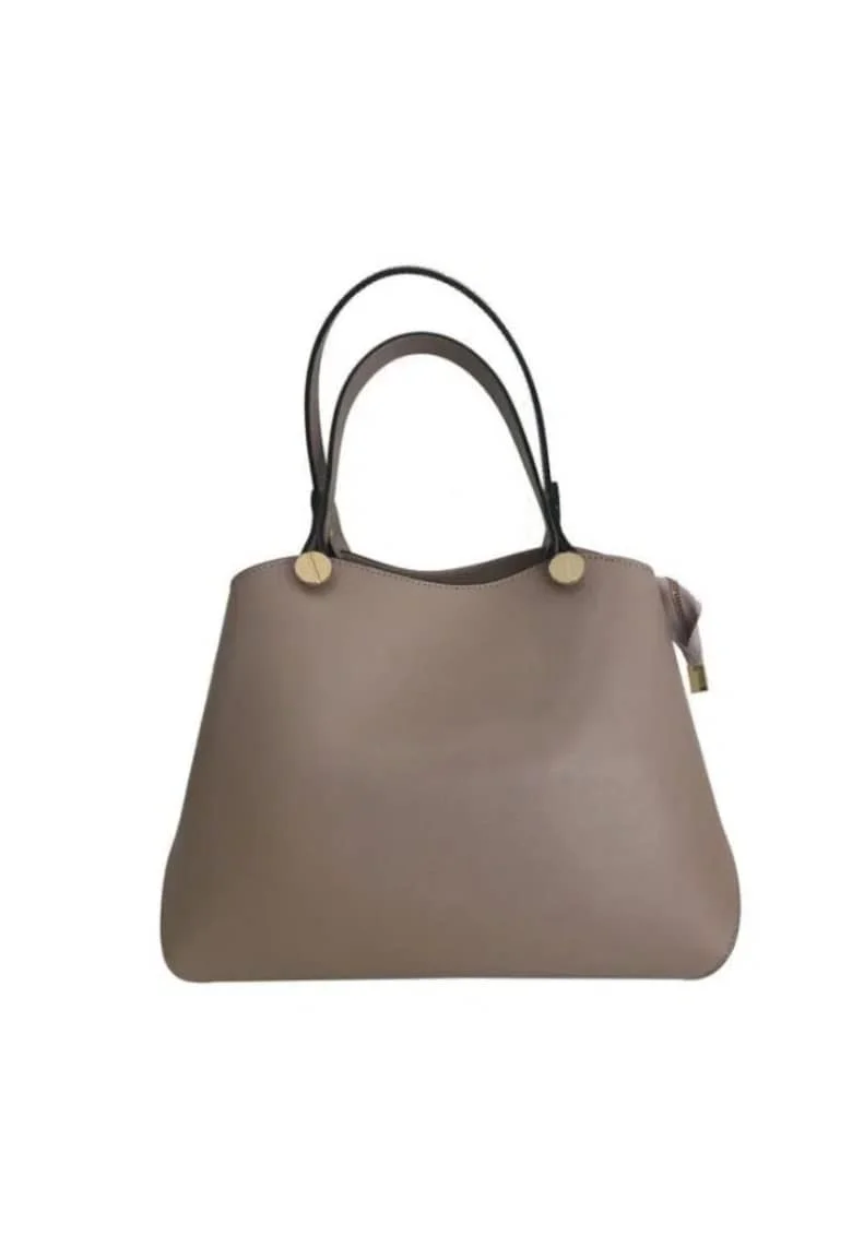 Geanta dama din piele naturala  Maddy, Roz, 34 x 25 x 12 CM