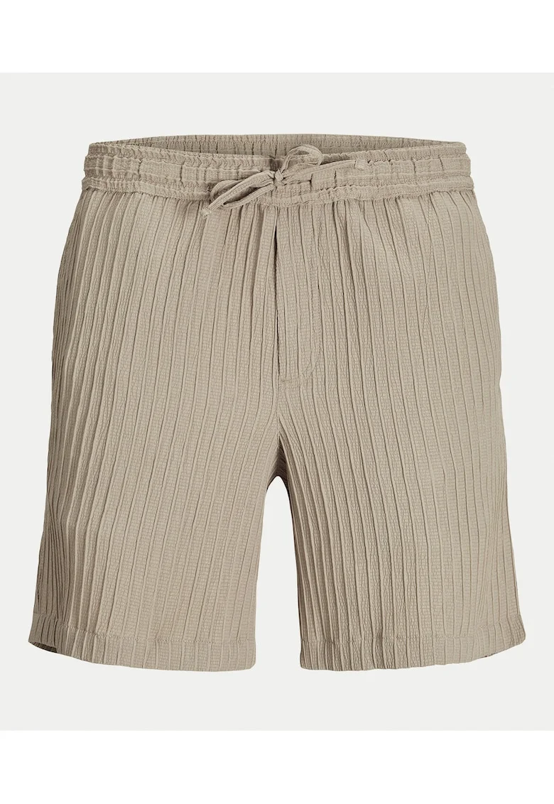Pantaloni scurti barbati Jack Jones, 12269672, Poliester, Negru, Bej