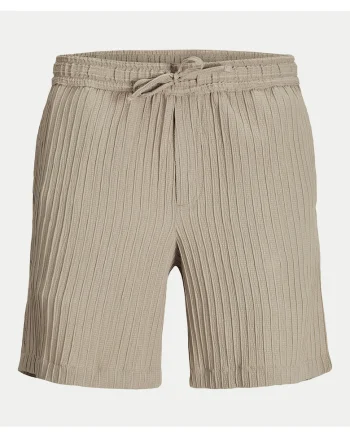 Pantaloni scurti barbati Jack Jones, 12269672, Poliester, Negru, Bej
