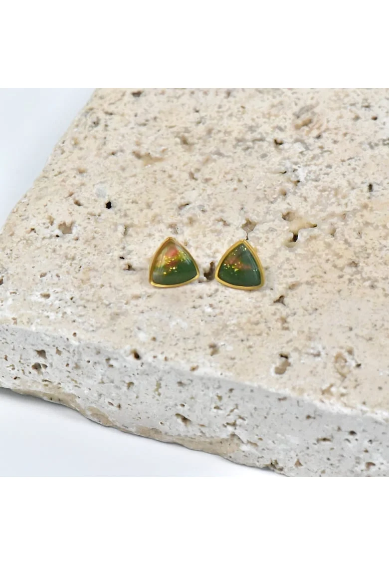 Cercei  din lut polimeric si rasina epoxidica, forme unice, multicolor, 5x5cm
