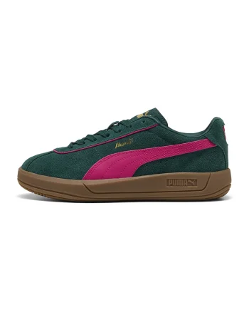 Pantofi sport cu detalii de piele intoarsa Palermo Moda, Fucsia/Verde englez