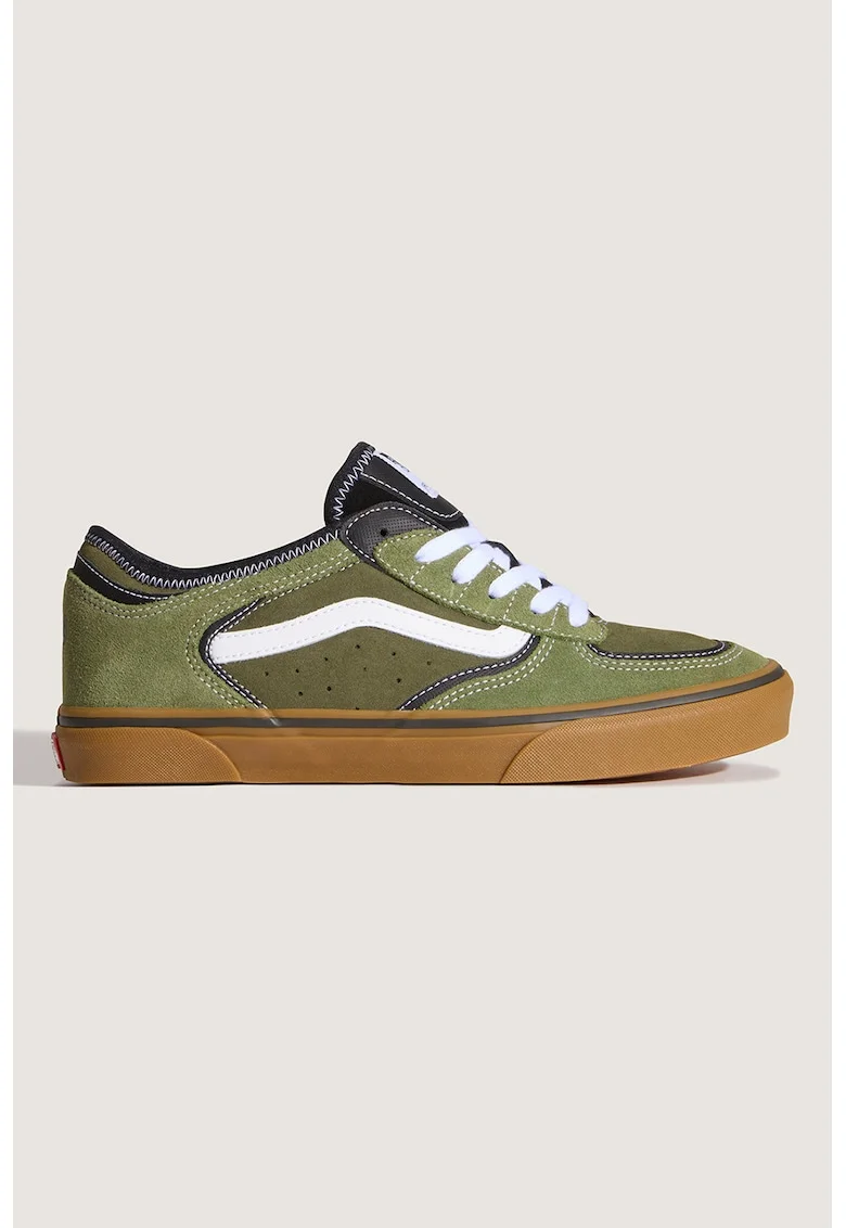 Pantofi sport Rowley Classic din piele intoarsa cu model unisex, Verde masliniu inchis/Kaki inchis