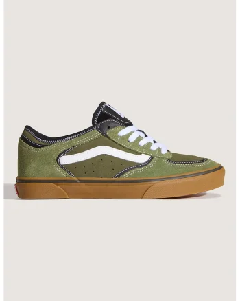 Pantofi sport Rowley Classic din piele intoarsa cu model unisex, Verde masliniu inchis/Kaki inchis