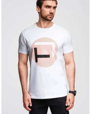 Tricou regular fit cu imprimeu grafic, Alb