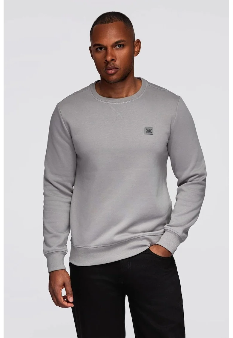 Bluza de trening regular fit din amestec de bumbac, Gri deschis