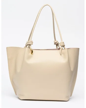 Geanta shopper din piele cu aspect granulat Finn, Bej