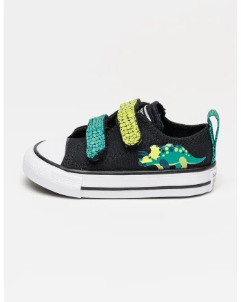 Pantofi sport cu inchidere velcro Chuck Taylor All Star Dinos Easy On, Verde/Negru