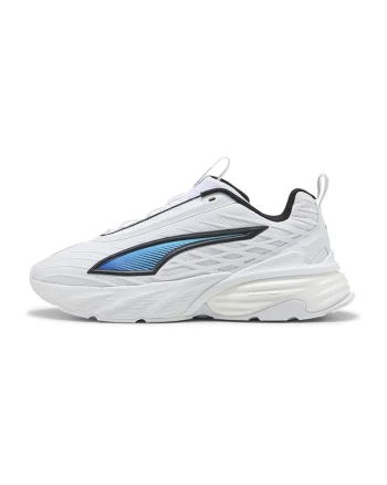 Pantofi sport Fade Nitro V1 cu insertii de plasa, Alb optic/Albastru petrol
