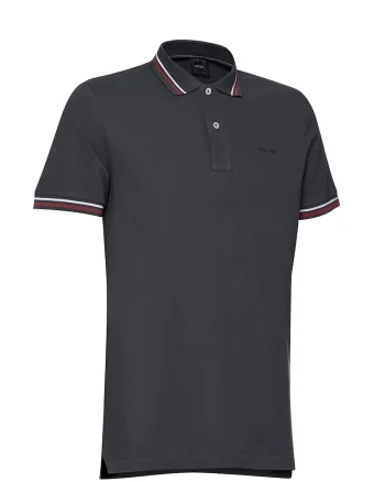 Tricou polo din bumbac cu model uni, Albastru ultramarin