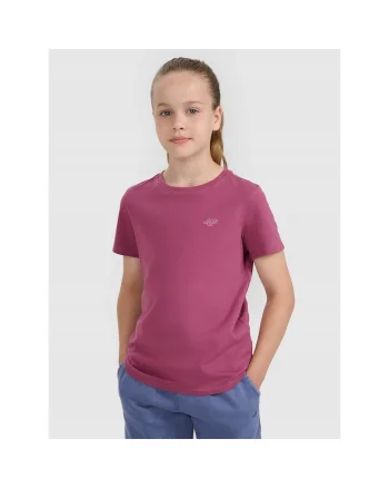 Tricou copii  oversize, bumbac, pentru fete, mov,