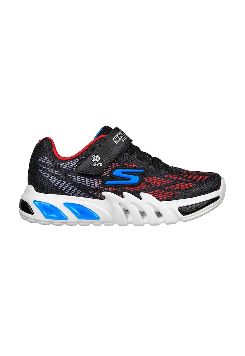 Pantofi sport cu lumini LED Flex-Glow Elite-Vorlo, Rosu/Negru