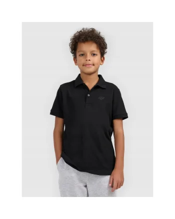 Tricou polo copii,  negru, bumbac, confortabil