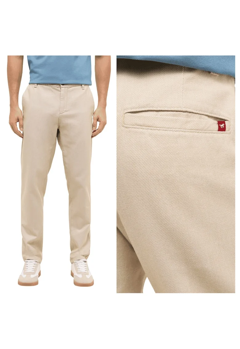 Pantaloni Barbati,  Style Daytona Chino, Slim Fit, Cu Fermoar, 5 Buzunare, Lungi, Bumbac, Bej, Bej