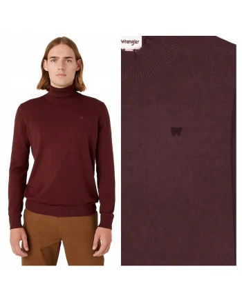 Pulover Barbati,  Dahlia, Regular Fit, Maneci Lungi, Guler Inalt, Design Simplu, Bumbac, Rosu