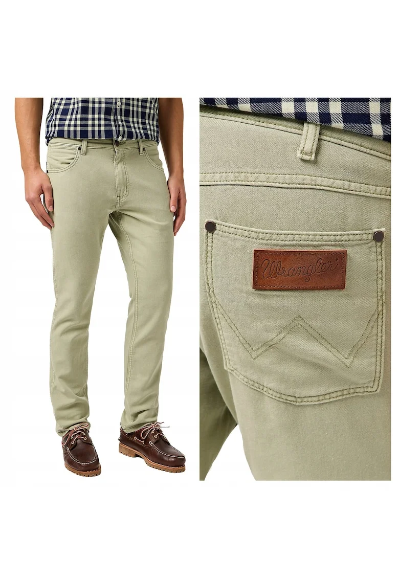 Pantaloni Barbati,  Greensboro, Regular Fit, Cu Fermoar, 5 Buzunare, Lungi, Bumbac, Verde, Verde