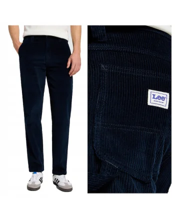 Pantaloni Barbati,  Carpenter, Loose Fit, Cu Fermoar, 5 Buzunare, Lungi, Bumbac, W34-L32 US, Albastru
