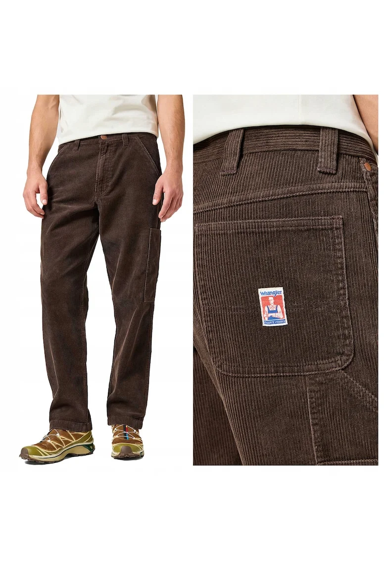 Pantaloni Barbati,  Casey Jones, Regular Fit, Cu Fermoar, 5 Buzunare, Lungi, Bumbac, W31-L32 US, Maro