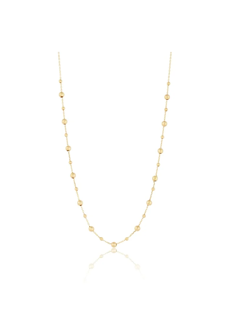 Colier din Aur Galben de 18 kt cu Bile si Lant Diamantat,  2.06g