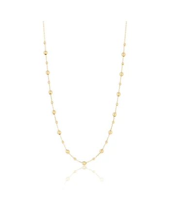 Colier din Aur Galben de 18 kt cu Bile si Lant Diamantat,  2.06g