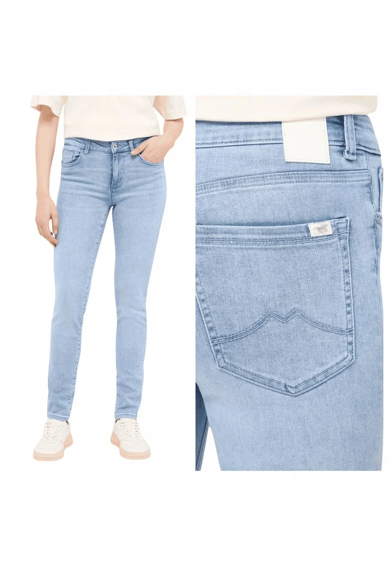 Blugi Dama, Lee, Stella A Line, Straight Fit, Talie Inalta, Lungi, Cu Fermoar, 5 Buzunare, Bumbac, W25-L31 US, Albastru
