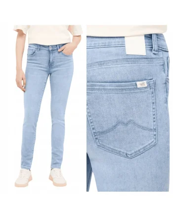Blugi Dama, Lee, Stella A Line, Straight Fit, Talie Inalta, Lungi, Cu Fermoar, 5 Buzunare, Bumbac, W25-L31 US, Albastru