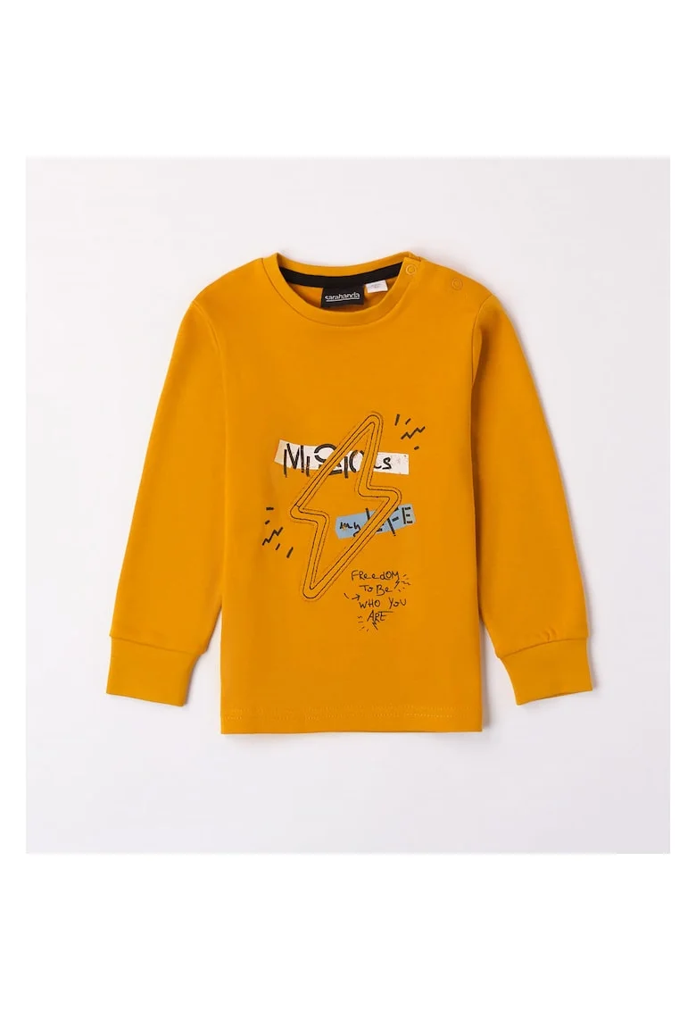 Bluza cu imprimeu pentru baieti,  0.7149, Negru/Galben/Albastru deschis