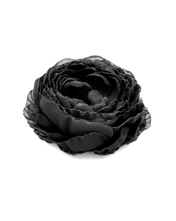 Brosa eleganta bujor,  Layla, floare mare din voal negru