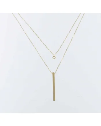 Colier Multilant din Aur Roz de 14 Kt,  1.96g