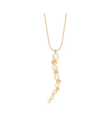Colier placat cu aur 18K si element decorat cu pietre zirconia