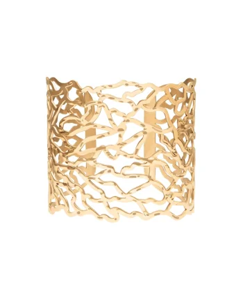 Bratara rigida placata cu aur de 18k Coral