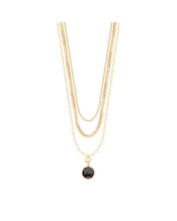 Colier placat cu aur 18K si pandantiv cu cristal