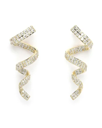 Cercei drop cu zirconia, Transparent, Auriu/Transparent