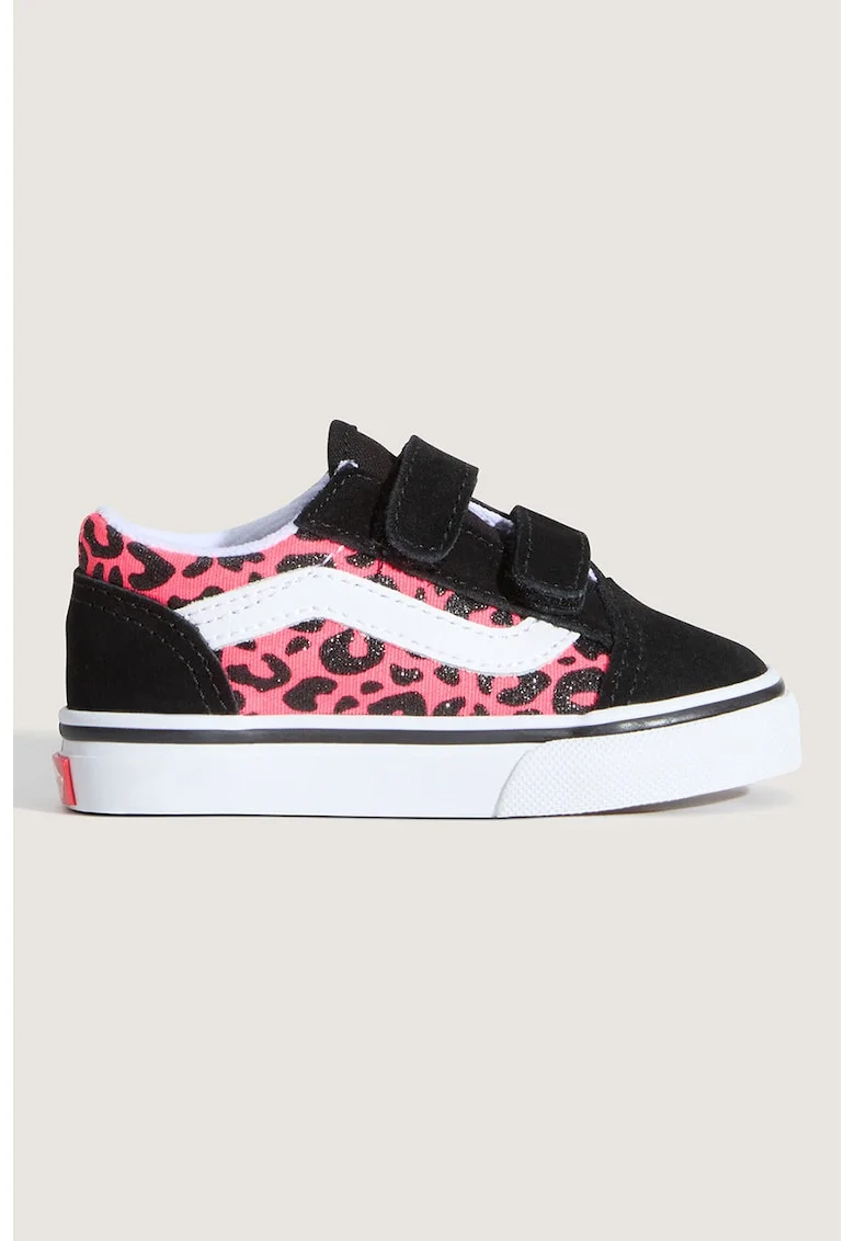 Tenisi cu animal print Old Skool, Negru/Fucsia