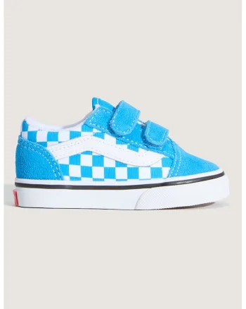 Tenisi cu velcro Old Skool, Alb/Albastru