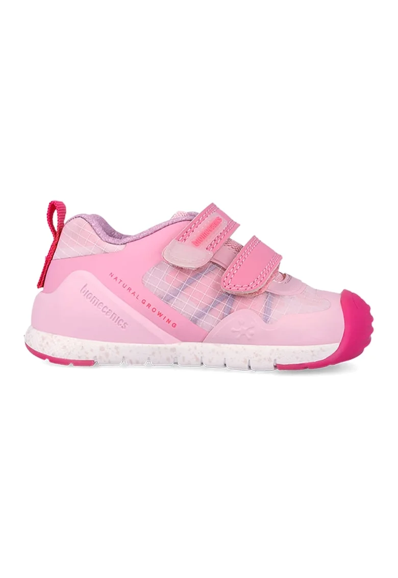 Pantofi sport din piele ecologica si material textil, Roz deschis/Roz aprins/Roz pastel