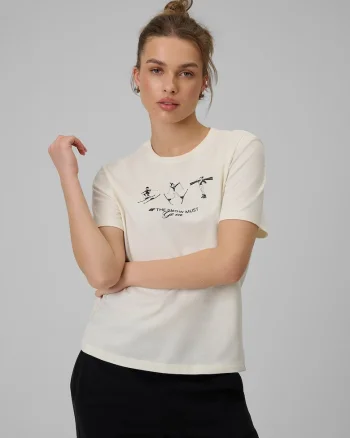Tricou dama  bej, bumbac