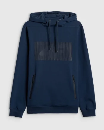 Hanorac barbati,  gluga, bleumarin, material moale