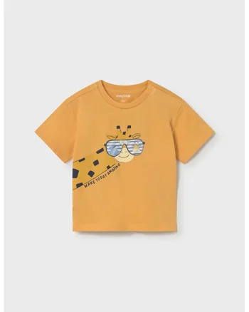 Tricou de bumbac cu imprimeu, Negru/Portocaliu/Albastru azur