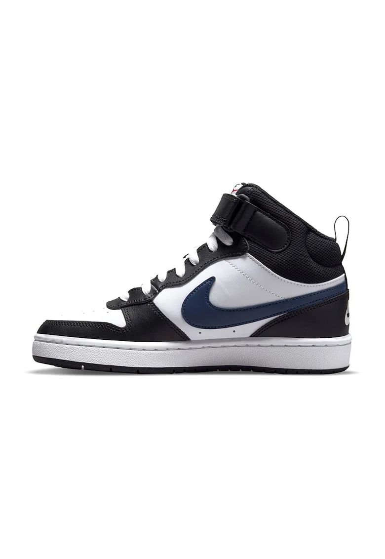 Pantofi sport mid-high Court Borough, Alb/Negru