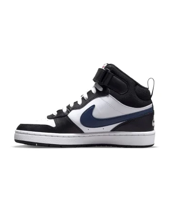 Pantofi sport mid-high Court Borough, Alb/Negru