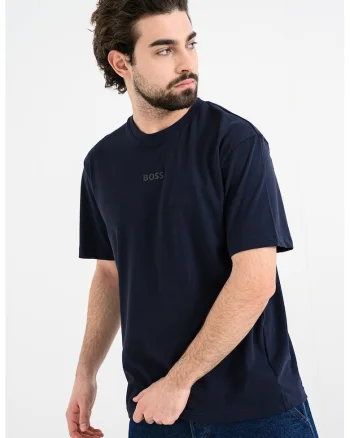 Tricou din bumbac cu logo, Albastru ultramarin