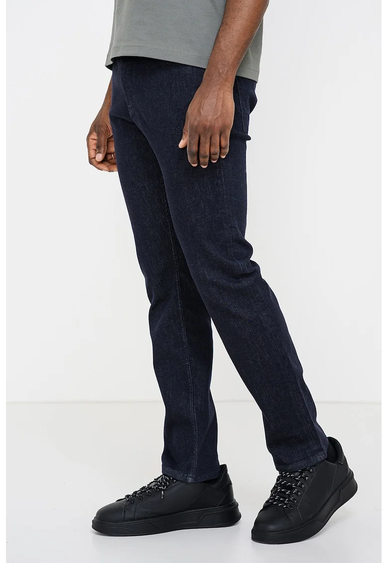 Blugi slim fit cu talie medie Delaware, Albastru ultramarin