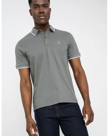 Tricou polo slim fit Passertip, Verde sparanghel