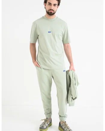 Tricou cu decolteu la baza gatului si logo Nieros, Verde pal