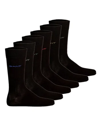 Set de sosete din amestec de bumbac cu logo - 6 perechi, Negru